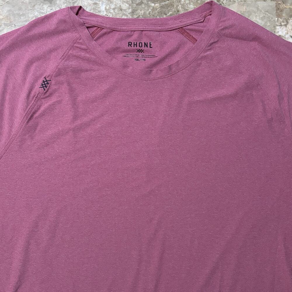 Rhone Shirt Mens 2XL Pink Reign Tech Short Sleeve Running Performance Gym